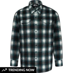 Uptheir Argan Long Sleeved Flannel Shirt - Vintage Green