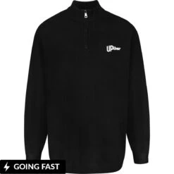 Uptheir Finch Essential Half Zip Knit Jumper - Black