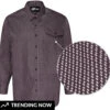 Uptheir Kura All Over Dobby Print Shirt - Granite Grey -Famous Menswear Store bc upt kura ls shirt granite grey 0 circle
