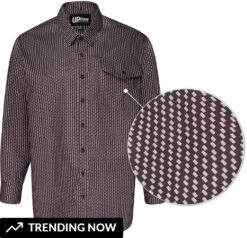 Uptheir Kura All Over Dobby Print Shirt - Granite Grey