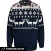 Uptheir Nightingale Fair Isle Knit Christmas Sweater - Navy -Famous Menswear Store bc upt nightingale jumper dark sapphire 1