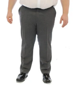 Skopes Big Mens Darwin Suit Trouser - Grey Up To 72" Waist! -Famous Menswear Store darwin grey trousers 60