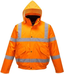 Portwest Bomber Hi-Vis Waterproof Jacket - Orange