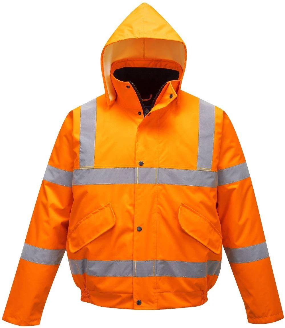 Portwest Bomber Hi-Vis Waterproof Jacket - Orange 3 Portwest Bomber Hi-Vis Waterproof Jacket - Orange