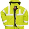 Portwest Bizflame Hi-Vis Rain Jacket - Yellow -Famous Menswear Store f8b82299e7c23988ca1fda31945a5217