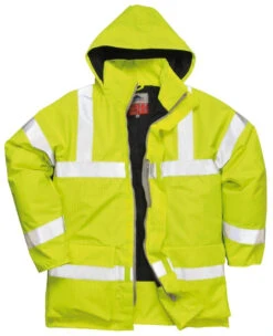 Portwest Bizflame Hi-Vis Rain Jacket - Yellow