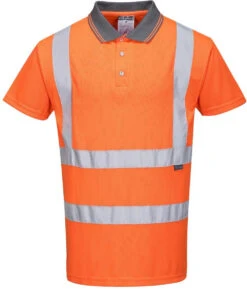 Portwest Short Sleeve Hi-Vis Polo Shirt - Orange -Famous Menswear Store feaa004fa6a540b078f614d74ab849e5