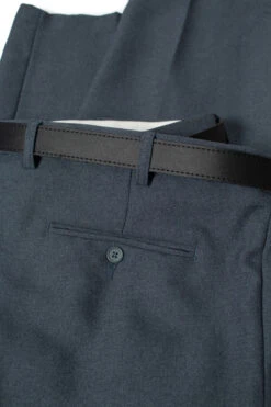 Carabou Formal Stretch Trouser With Belt - Blue 7 Carabou Formal Stretch Trouser With Belt - Blue -Famous Menswear Store gstr stretch trouser airforce blue 2