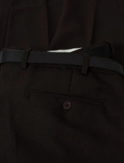 Carabou Formal Stretch Trouser With Belt - Brown -Famous Menswear Store gstr stretch trouser darkbrown 2
