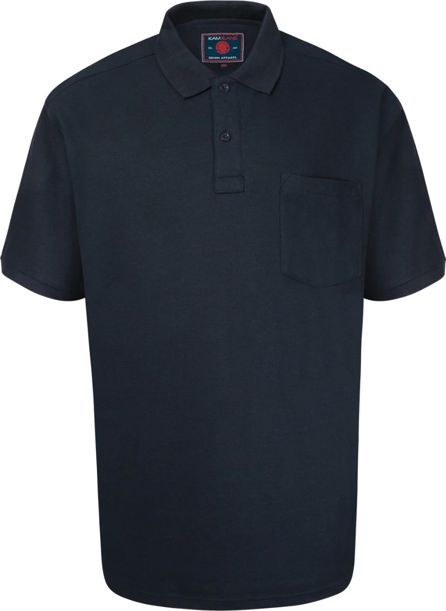 Kam Plain Polo Shirt - Navy 3 Kam Plain Polo Shirt - Navy