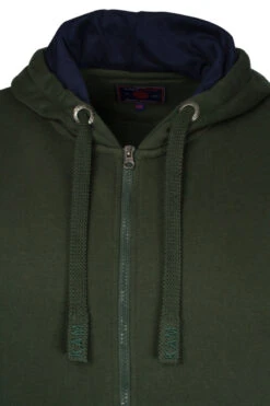 Kam Classic Zip Through Hoody - Olive -Famous Menswear Store kbs 503h hoody olive 2