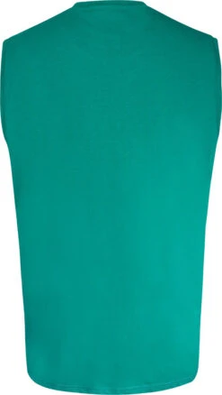 Kam California Wave Print Sleeveless T-Shirt - Emerald Marl -Famous Menswear Store kbs 5397 vest emerald 2