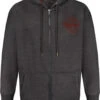 Kam Originals Denim Zip Through Hoodie - Charcoal -Famous Menswear Store kbs 7060 hoodie charcoal 1