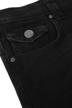 Kam Fashion Distressed Jeans - Black -Famous Menswear Store kbs alonso jean black 4