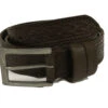 KAM Leather Basket Weave Pattern Belt -Famous Menswear Store kbs919 brown