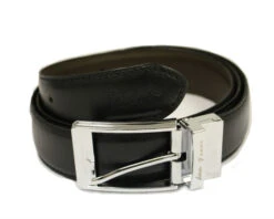 KAM Reversible Leather Trouser Belt In Brown -Famous Menswear Store kbs921 brown