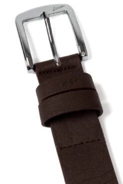 KAM Plain Leather Jeans Belt In Brown -Famous Menswear Store kbs922 belt brown 2