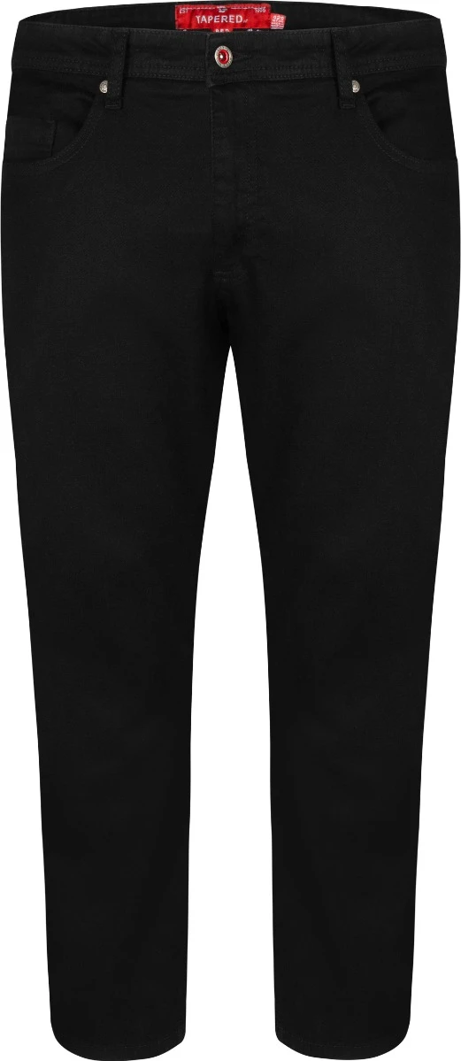 Duke D555 Claude Tapered Fit Stretch Jeans - Black 4 Duke D555 Claude Tapered Fit Stretch Jeans - Black - Image 2