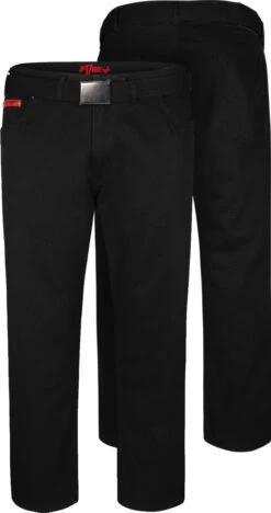 Duke D555 Mario Bedford Cord Trouser With Belt Black
