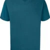 Duke Signature Extra Long Length V-Neck T-Shirt - Teal 2 Duke Signature Extra Long Length V-Neck T-Shirt - Teal -Famous Menswear Store ks16583 signature2 vneck teal
