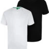 Duke D555 Fenton T-Shirt Twin Pack - Black/White
