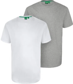 Duke D555 Fenton T-Shirt Twin Pack - Grey/White
