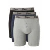 Duke 3 Pack Of Driver Boxer Shorts - Black/Navy/Grey -Famous Menswear Store ks2005 2