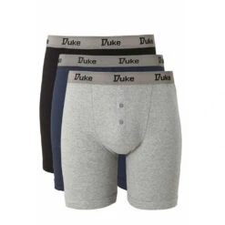 Duke 3 Pack Of Driver Boxer Shorts - Black/Navy/Grey