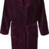Espionage Plain Fleece Dressing Gown - Red -Famous Menswear Store pj068 burgundy 1 1
