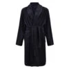 Espionage Plain Fleece Dressing Gown - Navy -Famous Menswear Store pj068 fleece gown navy 1