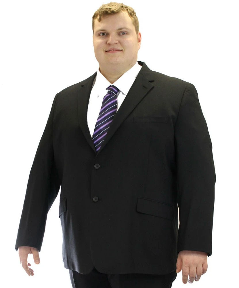 Skopes Darwin/Olso Big Men's Suit Jacket - Black Up To 72" Chest! 4 Skopes Darwin/Olso Big Men's Suit Jacket - Black Up To 72" Chest! - Image 2