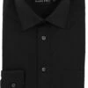 Double Two Extra Tall Plain Shirt - Black -Famous Menswear Store sls4500r 1 11