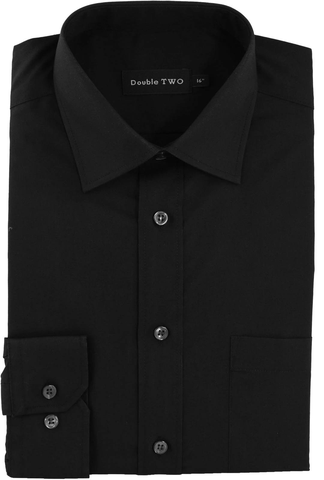 Double Two Extra Tall Plain Shirt - Black 3 Double Two Extra Tall Plain Shirt - Black
