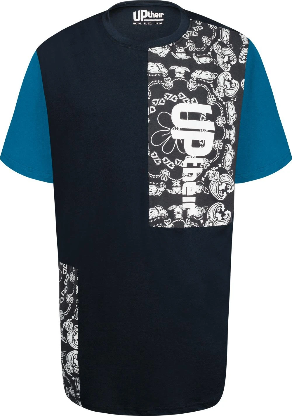 Uptheir Crystal Cut & Sew Printed T-Shirt - Blue 4 Uptheir Crystal Cut & Sew Printed T-Shirt - Blue - Image 2