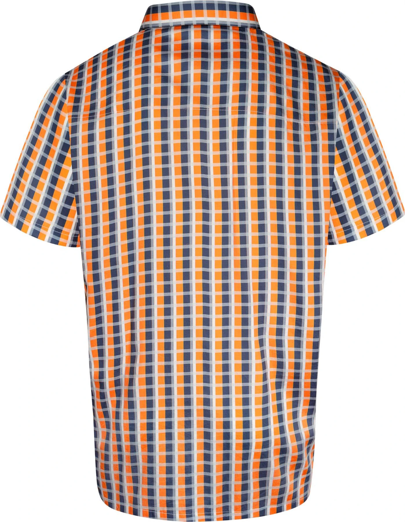 Uptheir Holmes Short Sleeve Checked Shirt - Orange 4 Uptheir Holmes Short Sleeve Checked Shirt - Orange - Image 2