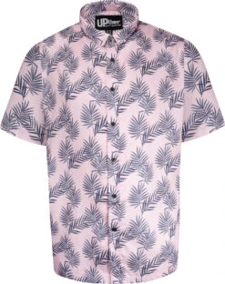 Uptheir Enfield Leaf Print SS Shirt - Pink