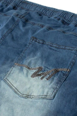 Uptheir Thrand TALL Elasticated Waist Denim Shorts -Dk Wash -Famous Menswear Store tumbnail 023f67f6 e468 4600 8cfc 2e8dec0a7327