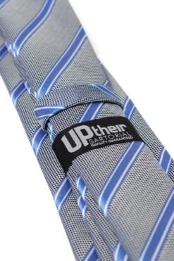 Uptheir All Over Diagonal Striped Extra Long Tie - Blue -Famous Menswear Store tumbnail 031cf47f 8b03 4009 9ca8 d58d3ed632d2