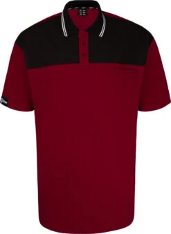 Uptheir Up To No Good Polo With Pocket Detail - Burgundy