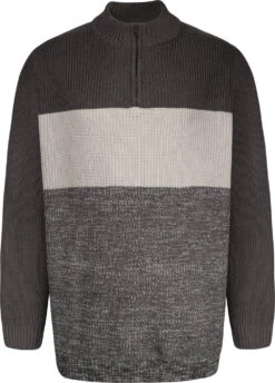 Uptheir Sparrow Marl Colour Block Sweater - Charcoal Marl -Famous Menswear Store tumbnail 04f877e0 49b7 4824 9ac4 66aea04e1650