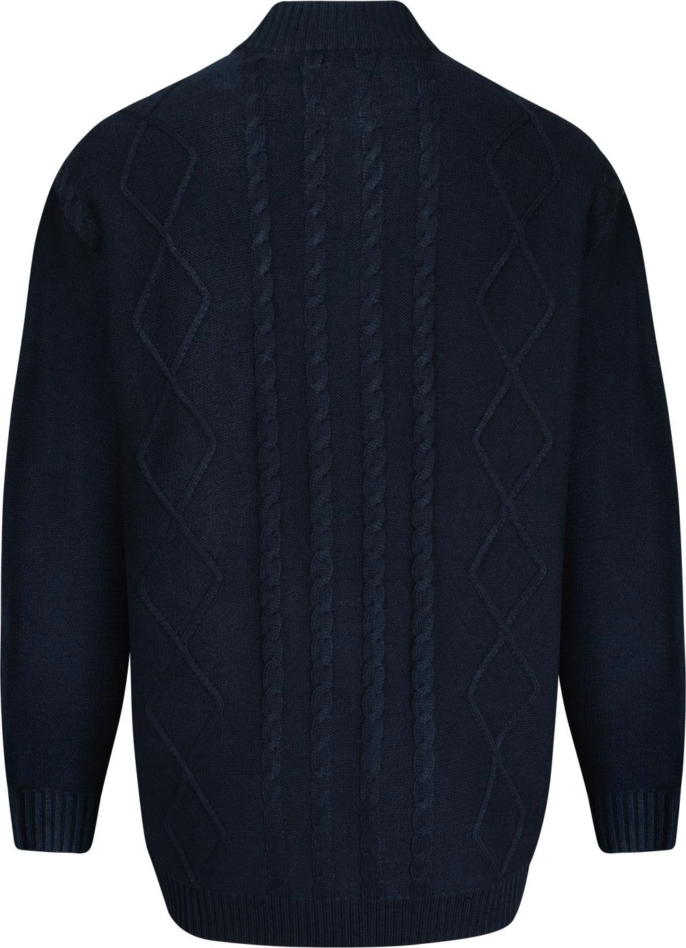 Uptheir Stockton Cable-Knit Half Zip Jumper - Dark Sapphire 3 Uptheir Stockton Cable-Knit Half Zip Jumper - Dark Sapphire