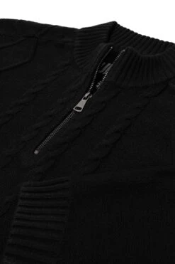 Uptheir Bempton Cable-Knit Half Zip Jumper - Black -Famous Menswear Store tumbnail 070a5065 152b 4129 a845 f1e5f70d5468