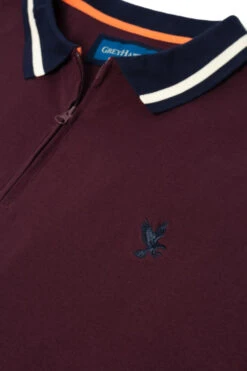 Grey Hawk TALL Long Sleeve Zip Neck Polo Shirt - Wine 7 Grey Hawk TALL Long Sleeve Zip Neck Polo Shirt - Wine -Famous Menswear Store tumbnail 098177db 1a50 4970 9448 d6a524d8574f