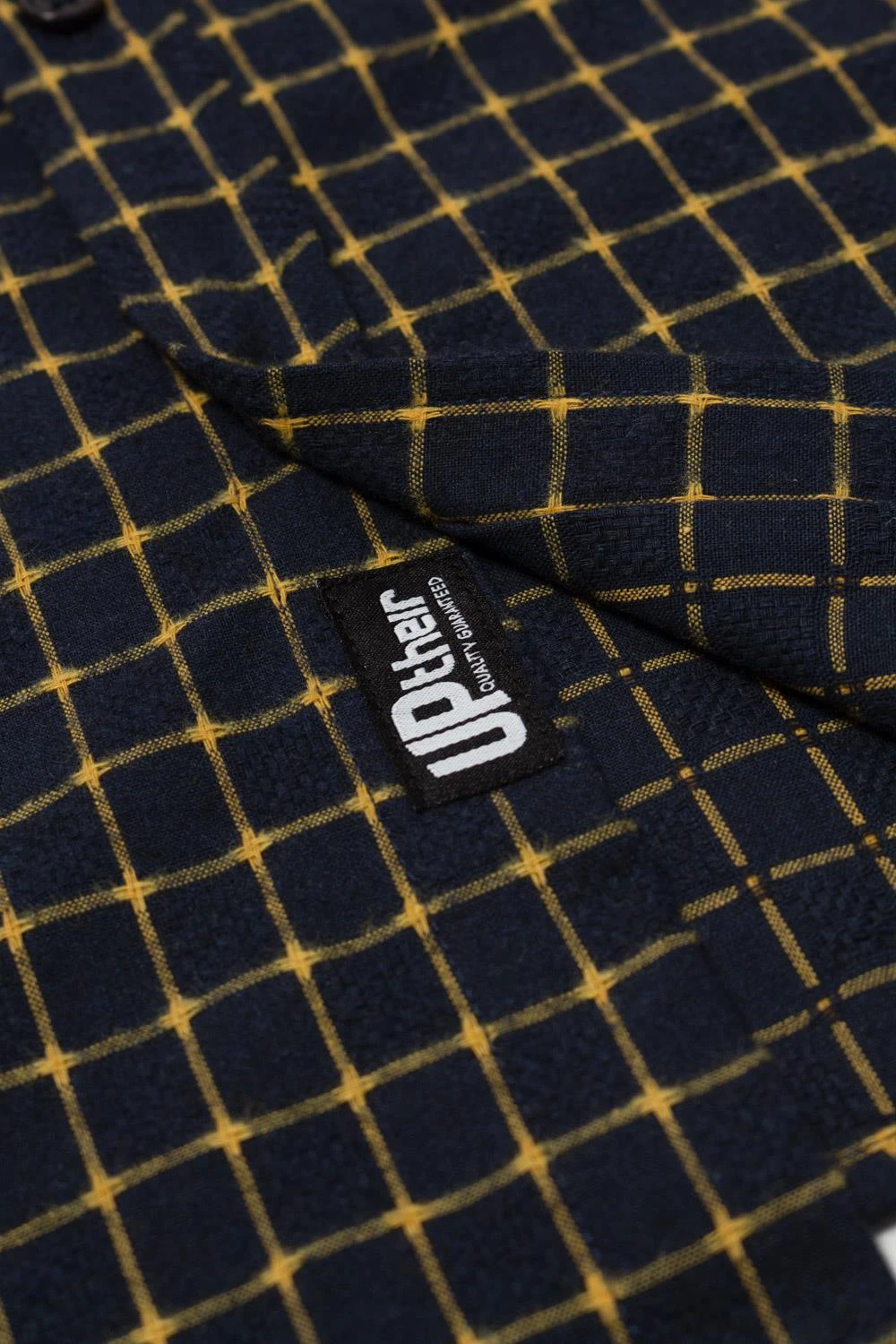 Uptheir Strickland All Over Check Long Sleeve Shirt - Orange Navy 7 Uptheir Strickland All Over Check Long Sleeve Shirt - Orange Navy - Image 5