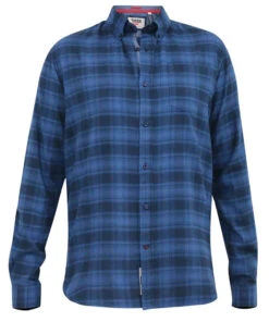Duke D555 Bruce Long Sleeve Flannel Check Shirt - Blue -Famous Menswear Store tumbnail 0c1741a4 09dd 429c 8aae e414ae68b0f5