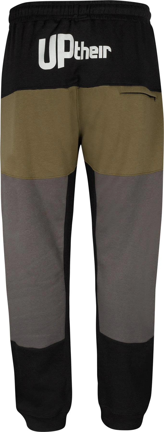 Uptheir Marlon Contrast Panel Closed Hem Jogger - Olive 3 Uptheir Marlon Contrast Panel Closed Hem Jogger - Olive