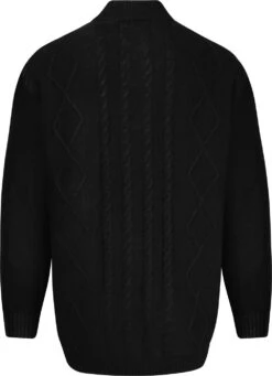 Uptheir Cole Zip Through Knitted Sweater - Black