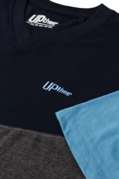 Uptheir Cube Two V-Neck Colour Block T-Shirt - Navy -Famous Menswear Store tumbnail 0dbb8ab4 6916 4350 acab 367b0a573e84