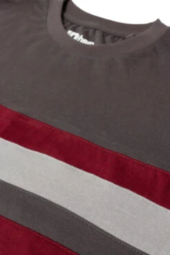Uptheir Yarrow LS Cut & Sew Panel T-shirt - Burgundy Grey -Famous Menswear Store tumbnail 0fad8b0d 65de 44c1 9b9e 9de702df5596