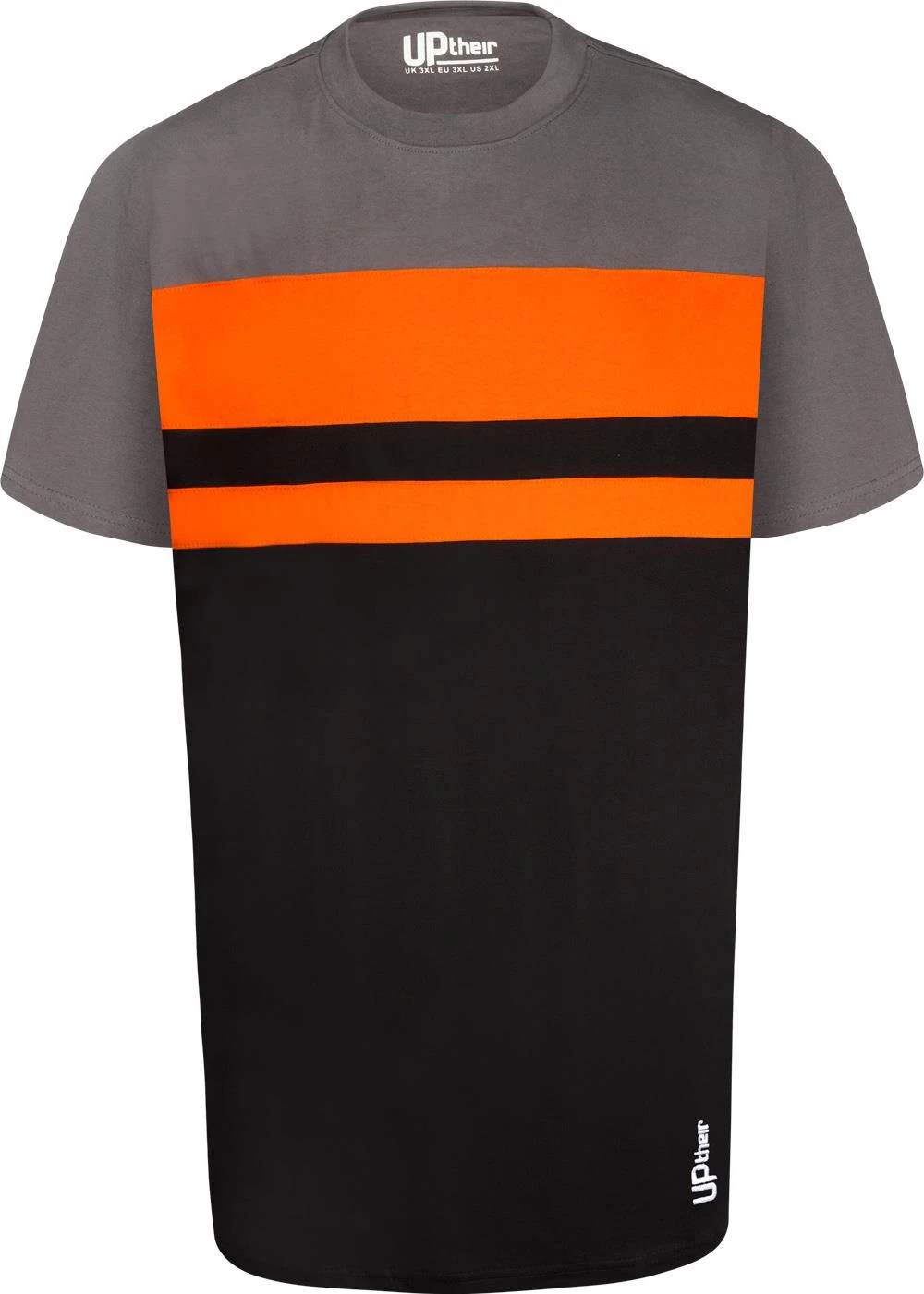 Uptheir Hexagon TALL Colour Block T-Shirt - Orange 3 Uptheir Hexagon TALL Colour Block T-Shirt - Orange